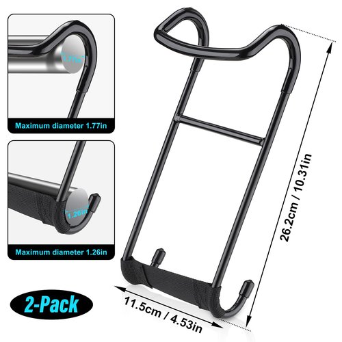 GSDOTZAP Dumbbell Spotter Hooks, Power Rack Attachments Connecting and Hanging Dumbbells to Barbells, Safety Steel Hanger Attachment for Chest and Shoulder Bench Press Hold Up 220lb