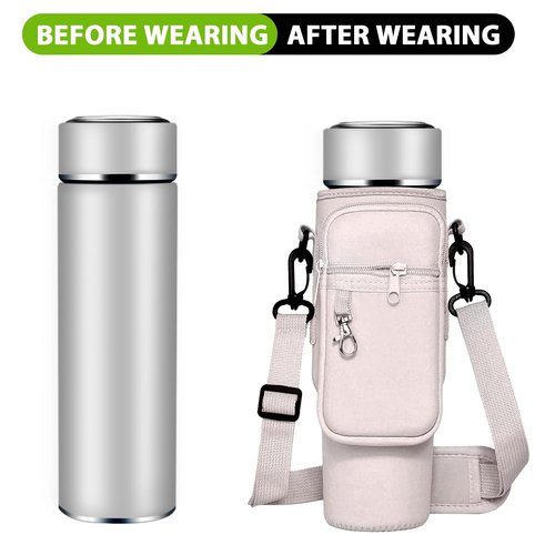 iDIY Water Bottle Carrier Bag for Stanley Cup Accessories, Crossbody Water Bottle Sling Bag with Phone Pocket, Water Bottle Holder with Securely Holds Bottle for Hiking, Camping, Fishing(Style-1)