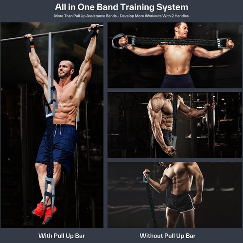 Sportneer Pull Up Assistance Bands – Adjustable Resistance Bands with Anti-Slip Lock & Storage Bag – Heavy Duty Chin Up Bands for Strength Training, Fitness & Calisthenics Equipment