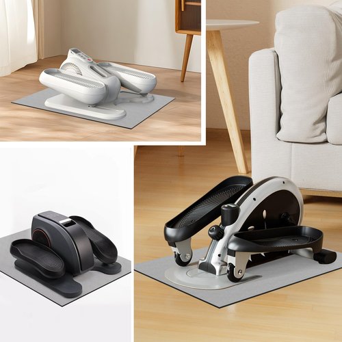 Non-Slip Workout Mat for Under Desk Ellipticals (19.7*23.6“) Ellipse Machine Exercise Non-slip Mat, Apply to Foot and Leg Pedal Exerciser for Seniors Fitness, Enhanced Stability and Floor Protection