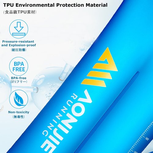 TPU Hydration Bladder, 1.5L, 2L, 3L Capacity, BPA Free, for Running, Hiking, Climbing, Cycling (TPU-1, 2L)