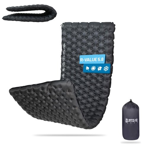 Ultralight Insulated Sleeping Pad, 5.4 R-Value, 3.2in Thickened, Withstand -20°C (-4°F), 7-Layers, Lightweight Waterproof Compact Camping Air Mattress Pad Backpacking Sleep Pad for Hiking Camping