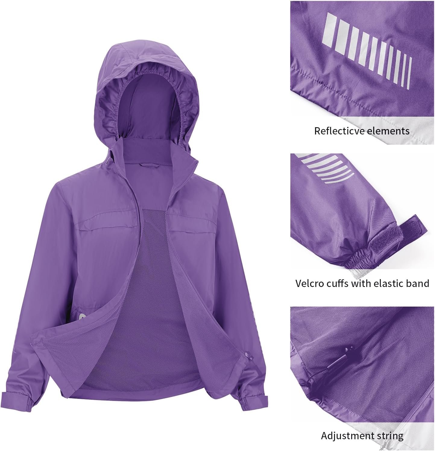 SWISSWELL Kids Rain Gear Boys Girls Youth Waterproof Rain Suit Breathable Reflective Raincoat and Pants