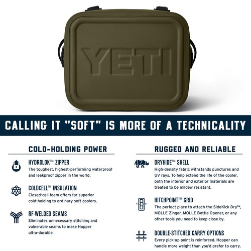 YETI Hopper Flip 12 Portable Cooler, Olive