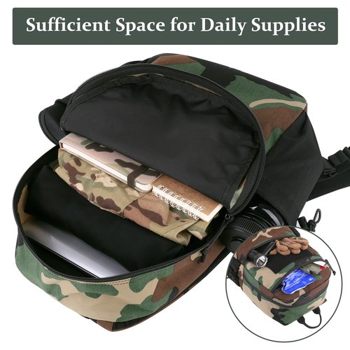 PETAC GEAR 14L Daypack Outdoor EDC Backpack Lightweight Tactical Range Pack Travel Hiking waterproof Daypacks (WL)