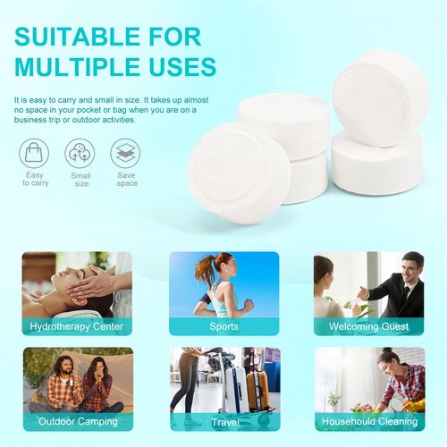 Cptoion 500 Pieces Compressed Wipes,Disposable Compressed Towels Tablets,Portable Face Towels Tablets for Travel,Camping,Hiking,Sport,Home
