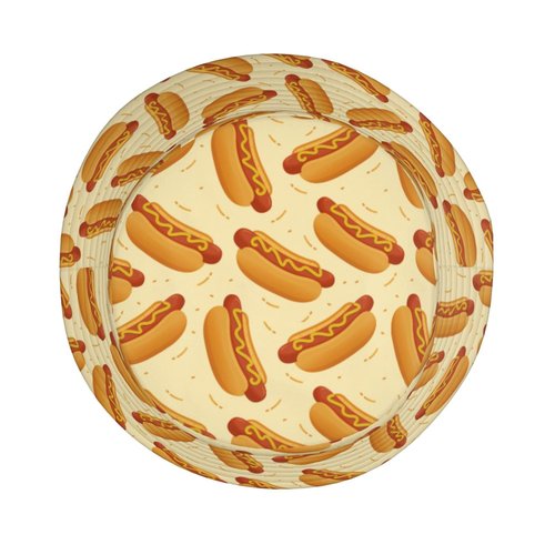 Hotdog Bucket Hat Summer Beach Fisherman Cap Packable Sun Hats