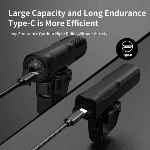 Spolite Bike Lights Set, Aluminium Alloy Body, High Lumen LED Front and Rear Lights, for Night Riding, Easy to Mount
