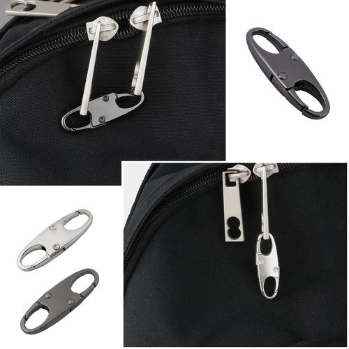 LCCHOLV 4PCS Zipper Clips Anti Theft - Double Opening Small S Carabiner Clip, Zipper Locks Anti Theft, Holding The Zipper Closed for Backpacks/Keychain/Luggage, Zipper Pull Replacement