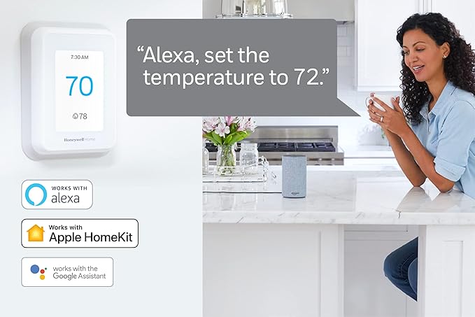 Honeywell Home T9 WiFi Smart Thermostat with 1 Smart Room Sensor, Touchscreen Display