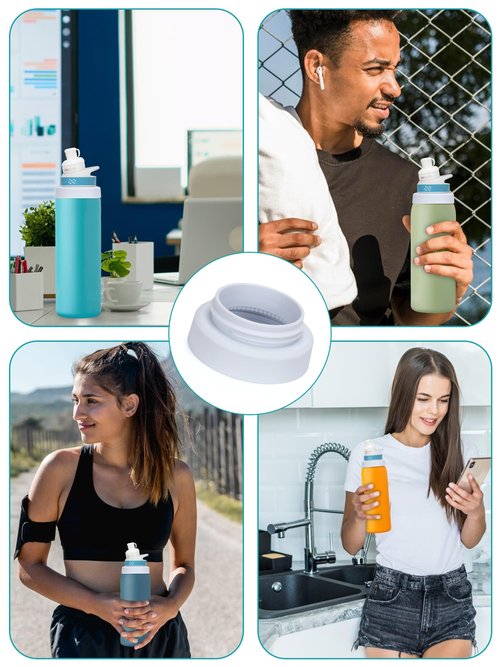 WIBOND Water Bottle Adapter Compatible with Owala FreeSip Insulated Stainless Steel 24/25/32/40 oz, Leak-Proof Flavor Cartridges Adapter, BPA-Free, Bottle Adapter Compatible for Owala Cup