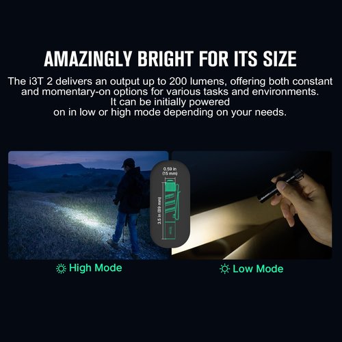 OLIGHT RN 400 LED Bike Lights, 400 Lumens USB Type-C Rechargeable Bike Front Light Bundle with I3T 2 EOS Pocket EDC Flashlight, 200 Lumens Compact Bright Handheld Flashlights