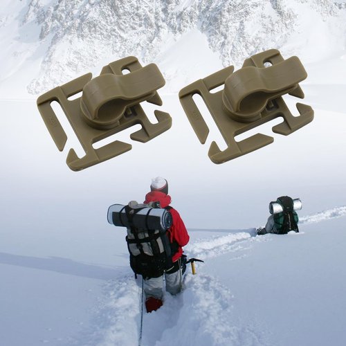 Paracordland-10 PCS Black Multipurpose Tactical 360 Rotation D-Ring Clips Backpacks Molle Carabiner Swivel Beverage Tube Clip for Tactical Buckle Outdoor Camping Hiking Accessories.