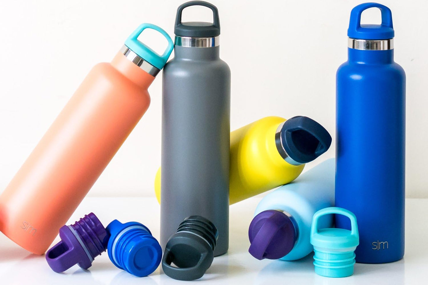 Simple Modern Ascent Chug Lid - Fits All Ascent and Hydro Flask Standard Mouth Water Bottle Sizes - Leak Proof, Double Wall Insulated - Deep Ocean