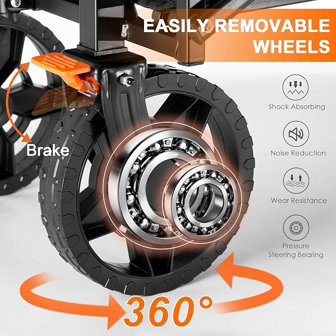 140L Collapsible Wagon Cart Foldable, Portable Folding Wagon with Silent Universal Wheels, Utility Grocery Cart for Camping Sports Shopping, Grey