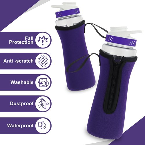 Dealkion 2PCS Sleeve for Cirkul Water Bottle Sleeve 22 oz Compatible with Cirkul Water Bottles 22oz Plastic & Stainless Steel Intended for Cirkul Accessories
