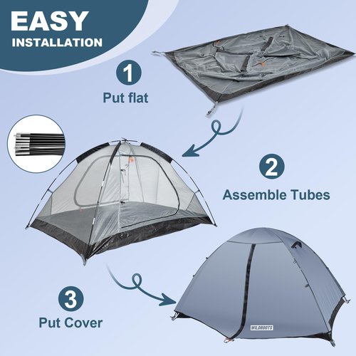 WILDROOTS Backpacking Tent, Mountain Hiking Tent for 2 Person, 4 Season Ultra Light Camping Tent