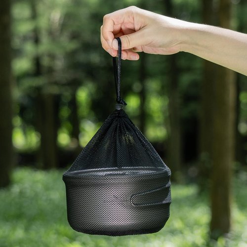 Boundless Voyage Titanium Pot Multifunctional Cooker Ultralight Camping Pot with Handle & Lid Outdoor Open Fire Cookware for Backpacking, Hiking, Bushcraft Cooking Ti2041C