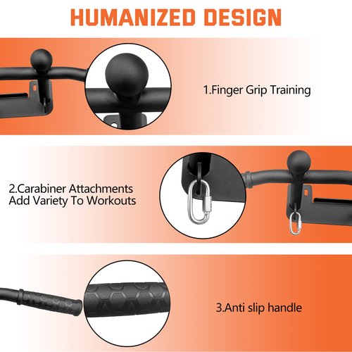 HWOOUSA Wall Mounted Pull Up Bar - Heavy Duty Chin Up Bar, Pull-Up Bar for Garage, Joist, Wall Mount - Multifunctional Fitness Bar, Supports up to 600 Lbs