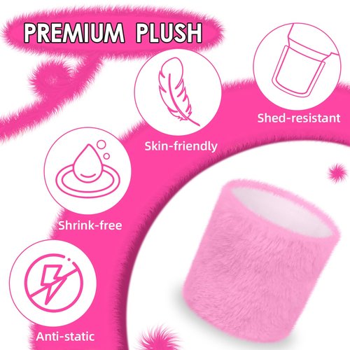 WUQID Plush Higher Protective Silicone Boot, Compatible with Stanley H2.0 40oz 30oz 20oz & IceFlow Flip 30oz 20oz, Luxury Faux Fur Rubber Sleeve