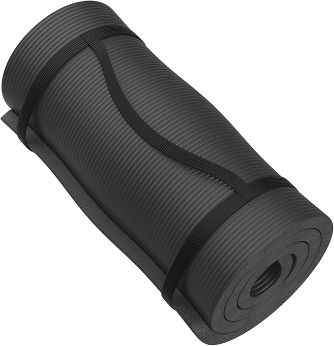 Foam Sleeping Pad for Camping - 0.75-Inch-Thick Waterproof Sleep Pad with Carry Straps for Cots, Tents, or Sleepovers by Wakeman Outdoors (Blue)
