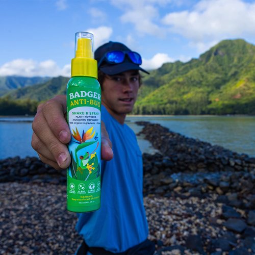 Badger Bug Spray (4oz) & Bug Repellent Balm Stick (.6oz) - Organic Deet Free Mosquito Repellent with Citronella & Lemongrass, Natural Plant Based Family Friendly Insect Repellent
