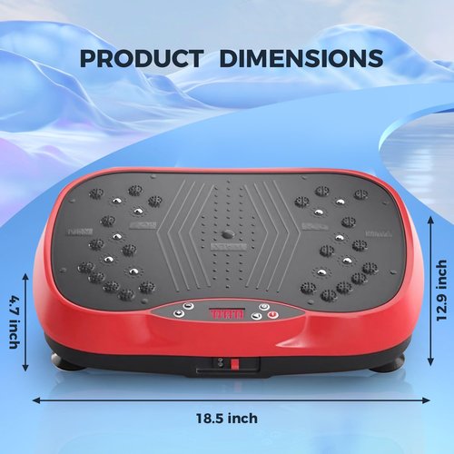 WANKO Vibration Plate Exercise Machine - Shake Plate Vibration Platform with 2 Pull Ropes - Lymphatic Drainage Machine for Shaping, Wellness, Recovery, and Weight Loss for Men and Women (Silver)
