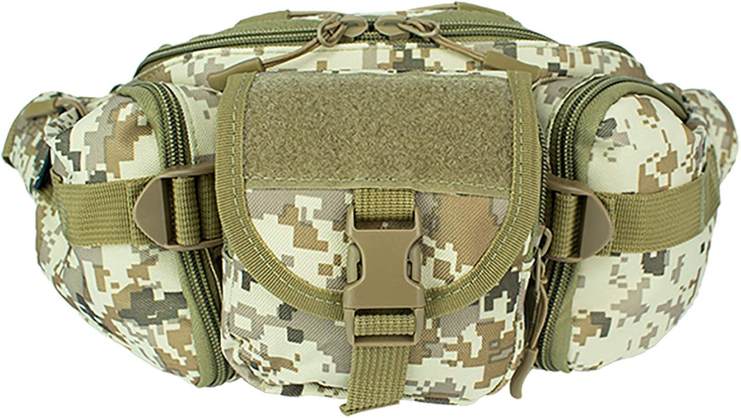 OSAGE RIVER Tactical Fanny Pack with 5 Compartments, 900D Waist Pack for Hiking, Fishing, Hunting, or Gym, Everyday Crossbody Belt Bag