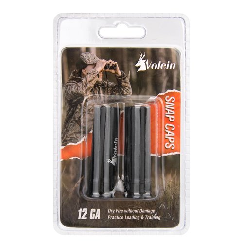 Volein Practice Rounds Snap Caps 12 Gauge, 2-Pack Aluminium Dry Fire Training, Blanks Shotgun for Shooting Practice (2, 12GA)