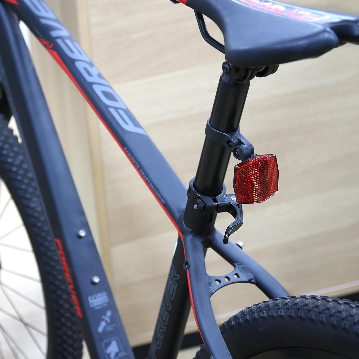 Quality Kids(Small) Bike Front&Rear Reflectors Kit for Handlebar and Seatpost (RED+White)