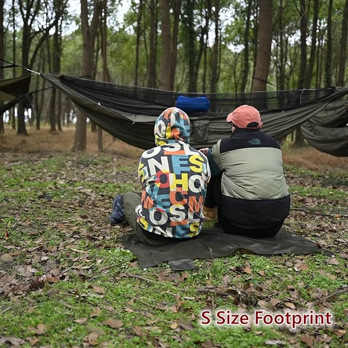 Onewind Small Footprint, 4000mm Waterproof Rate PU Coating, 47" * 27" Ultralight Camping Ground Sheet with Carry Bag for Backpacking, Camping, Picnic, Mat