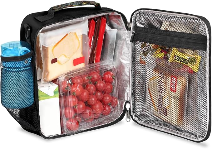 cfpolar Game Lunch Box for Boys Girls, Video Game Controller Insulated Lunch Bags for Kids Reusable Mini Cooler Lunch Tote Lunchbox Thermal Meal Tote Kit with Shoulder Strap for Work School Picnic