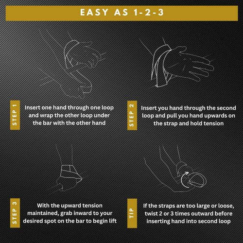 Figure 8 Lifting Straps - Weightlifting Strap Set for Advanced Wrist Support - Exercise Accessories and Gym Workout Equipment for Men and Women to Eliminate Grip Fatigue - Weight Lifting Straps (Black, Medium)