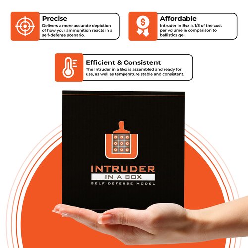 Intruder in a Box - Professional Ballistics Testing Box for Accurate and Efficient Ammunition, Bullets, and Firearms Testing - Ideal for Self Defense, Concealed Carry, and Weapons Testing