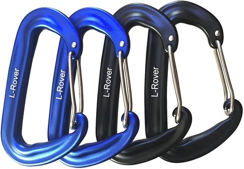 Carabiner,12KN Lightweight Heavy Duty Carabiner Clips,Aluminium Wiregate Caribeaners for Hammocks,Camping, Key Chains, Outdoor and Gym etc,Hiking & Utility