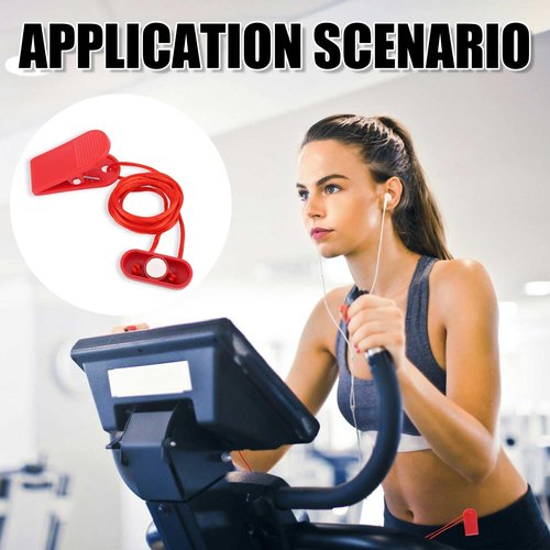 NQEUEPN 2pcs Treadmill Magnet Safety Key, 1.65x0.67in Magnetic Safety Switch Universal Treadmill Emergency Stop Magnet Replacement Accessories for Treadmills Running Machines (Flat Oval)