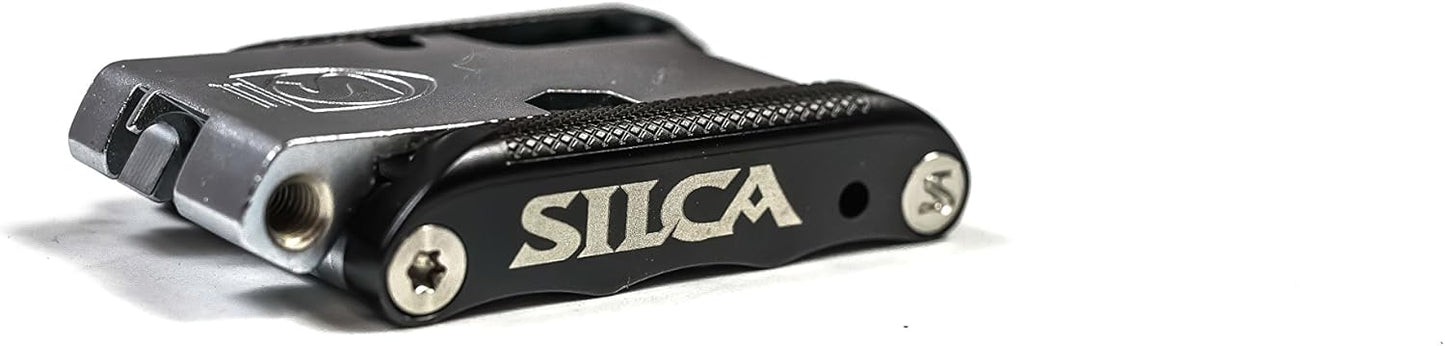 SILCA VENTI MultiTool | 20 tools design minimalistic focus | steel multi tools w/hardened finish | aluminum side bars with master link magnetic storage | HEX/TORX/PHILLIPS/Chain Breaker