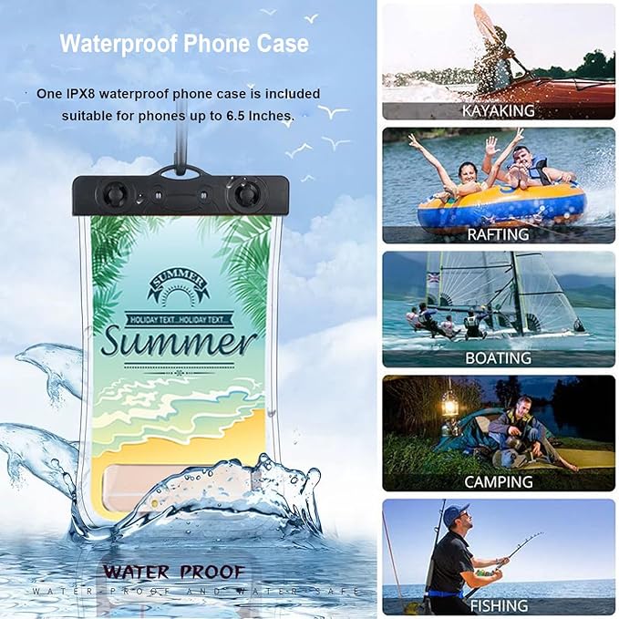 Waterproof Dry Bag,5L/10L/20L Roll Top Lightweight Dry Storage Bag Backpack with Waterproof Phone Case for Travel,Swimming,Boating,Kayaking,Fishing,Camping and Beach (Blue 1pcs, 10L)