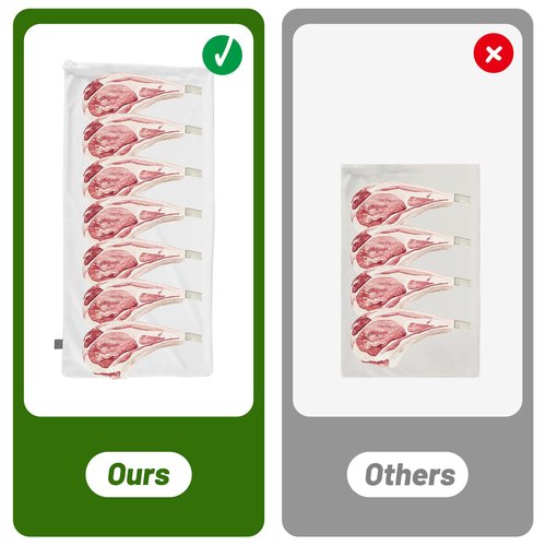 warmfarm 5 Pack Elk Game Bags with Reflective Strips,Reusable Stretchy Game Meat Bags - Breathable, Durable Nylon Polyester Cotton Blend (5, White)