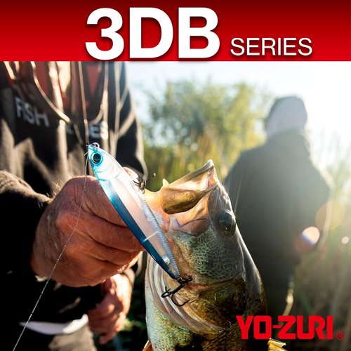 Yo-Zuri 3DB Pencil Popper, Floating, 4-3/8 Inch, 110mm, Gizzard Shad