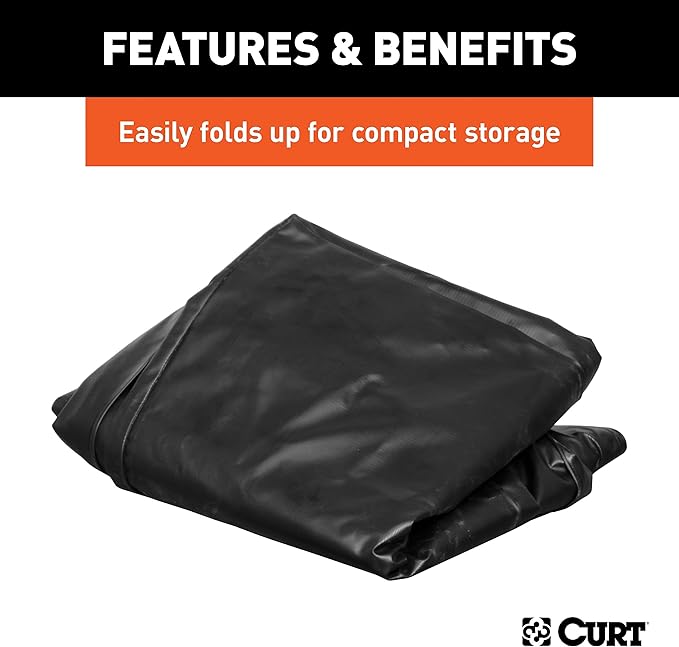 CURT 18210 56 x 18 x 21-Inch Weather-Resistant Black Vinyl Cargo Bag for Hitch Carrier