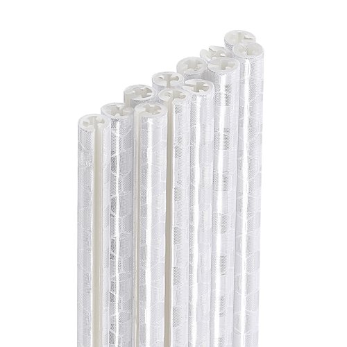 HARFINGTON 72pcs Bike Reflective Spoke Skins 0.2" Plastic Bicycle Spoke Reflectors Spoke Covers Trim Wrap Wheel 360°Visibility for Road Mountain Bike Motorcycles Decoration, White
