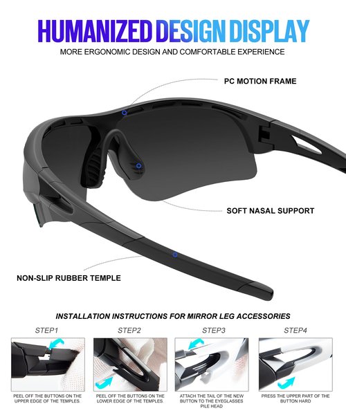 OUKEMAX Polarized Sunglasses-Men-Women Running Sunglasses: Sports Sun glasses Mens Polarized Sun Glasses Cycling Fishing