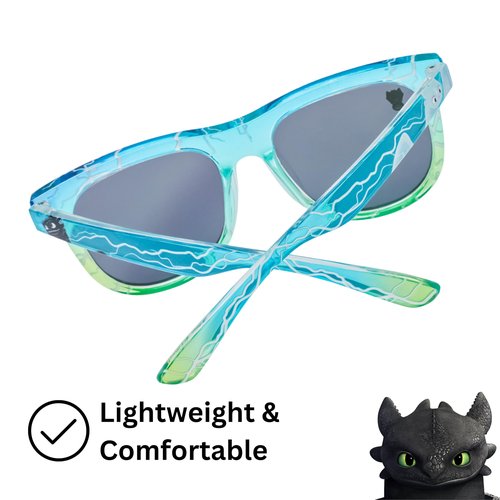 Arkaid Official How to Train Your Dragon Sunglasses for Kids | Light Blue and Green Classic Shades | UV 400 | One Size Fits Most Kids