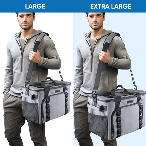 BALEINE Extra Large Soft Cooler Bag, Portable Leakproof Cooler, 40/60 Cans Volume for Beach, Camping, Kayaking, Travel, and Road Trips (9.5 Gallon, Teal-Black)