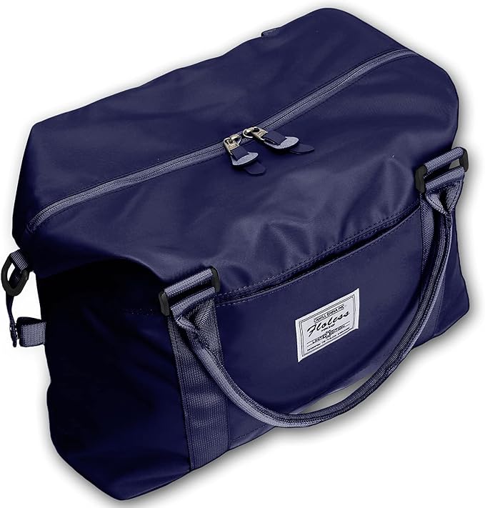 Womens travel bags, weekender carry on for women, sports Gym Bag, workout duffel bag, overnight shoulder Bag fit 15.6 inch Laptop (Large, Navy Blue)