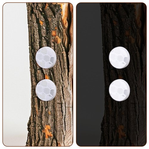 XIHIRCD 100pcs Reflective Tacks for Trail Marking, Box Package Reflective Trail Tacks Thumb Tacks Glow in The Dark Tacks Tree Markers for Hunting Camping Hiking Survival Outdoors(Silver)