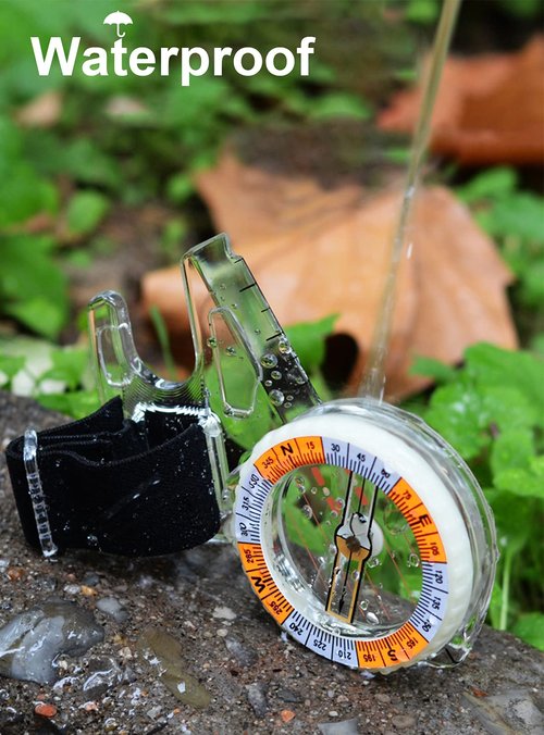Orienteering Thumb Compass Basic Aim Elite Training Competition Race Compass for Outdoors Sports Foot Cross-Country Directional Movement Match Tournament Contest Athletics Student Kid