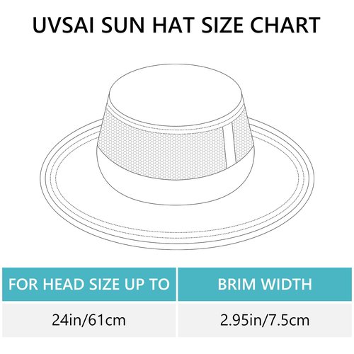 UVSAI UPF 50+ Bucket Sun Hat with Laser Perforated Mesh Cooling Adjustable Breathable Lightweight for Outdoor Men Women Khaki