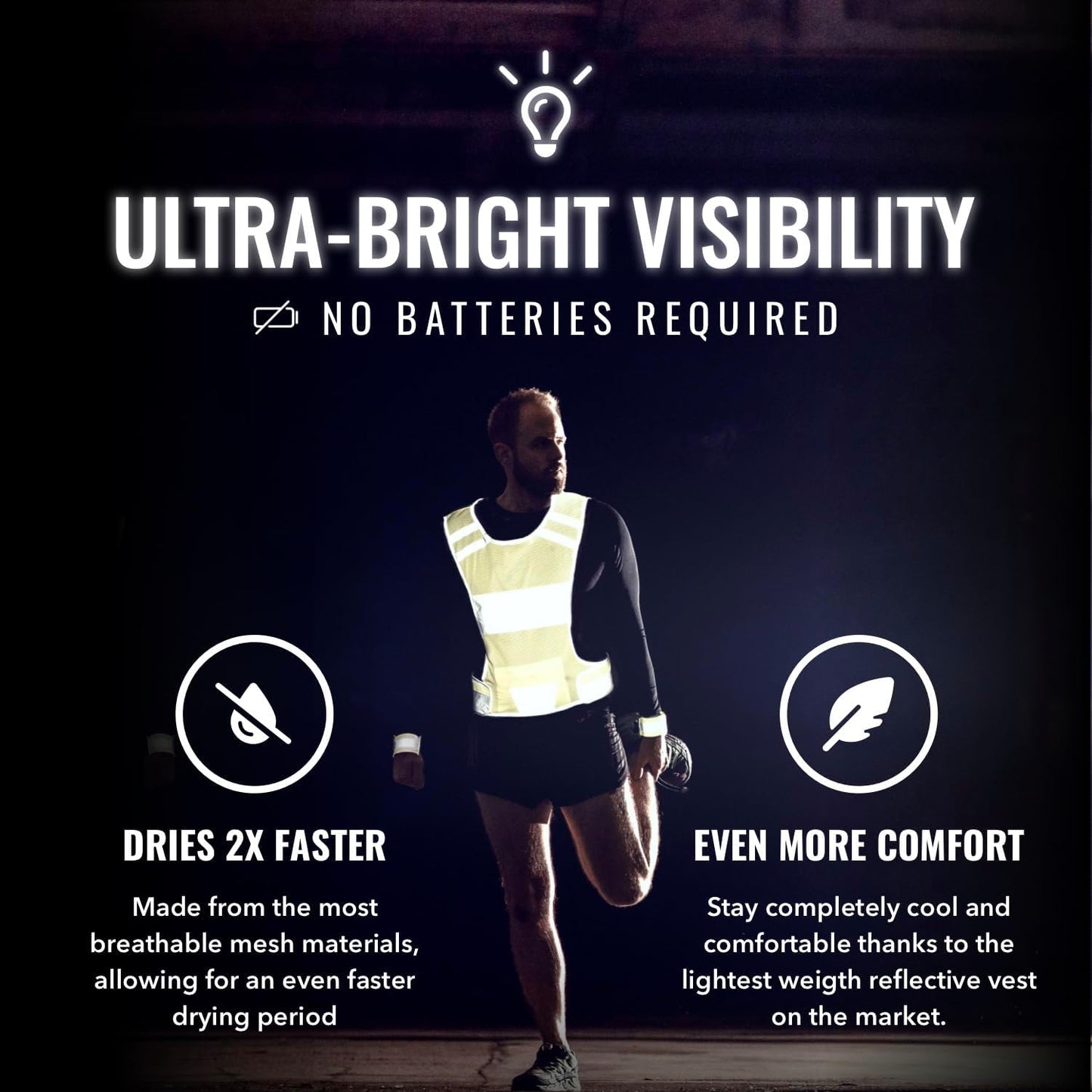Mesh Reflective Vest with Inside Pocket - High Visibility Reflective Running Safety Vest Straps for Men Women & Kids